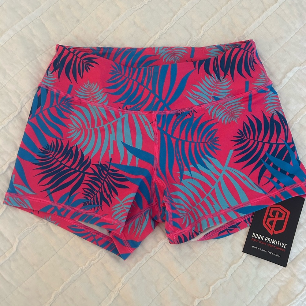 Born Primitive double take booty shorts in Electric Leaves Miami NWT size XS